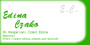 edina czako business card